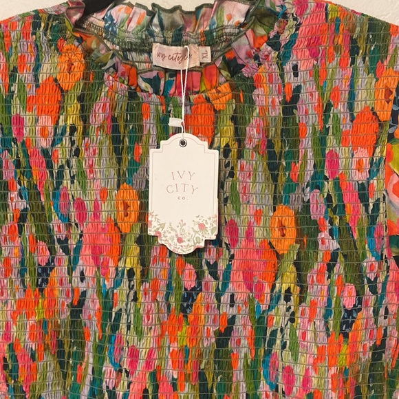 Ivy City Co Red Puff Sleeve Sundress - Picture 3 of 3